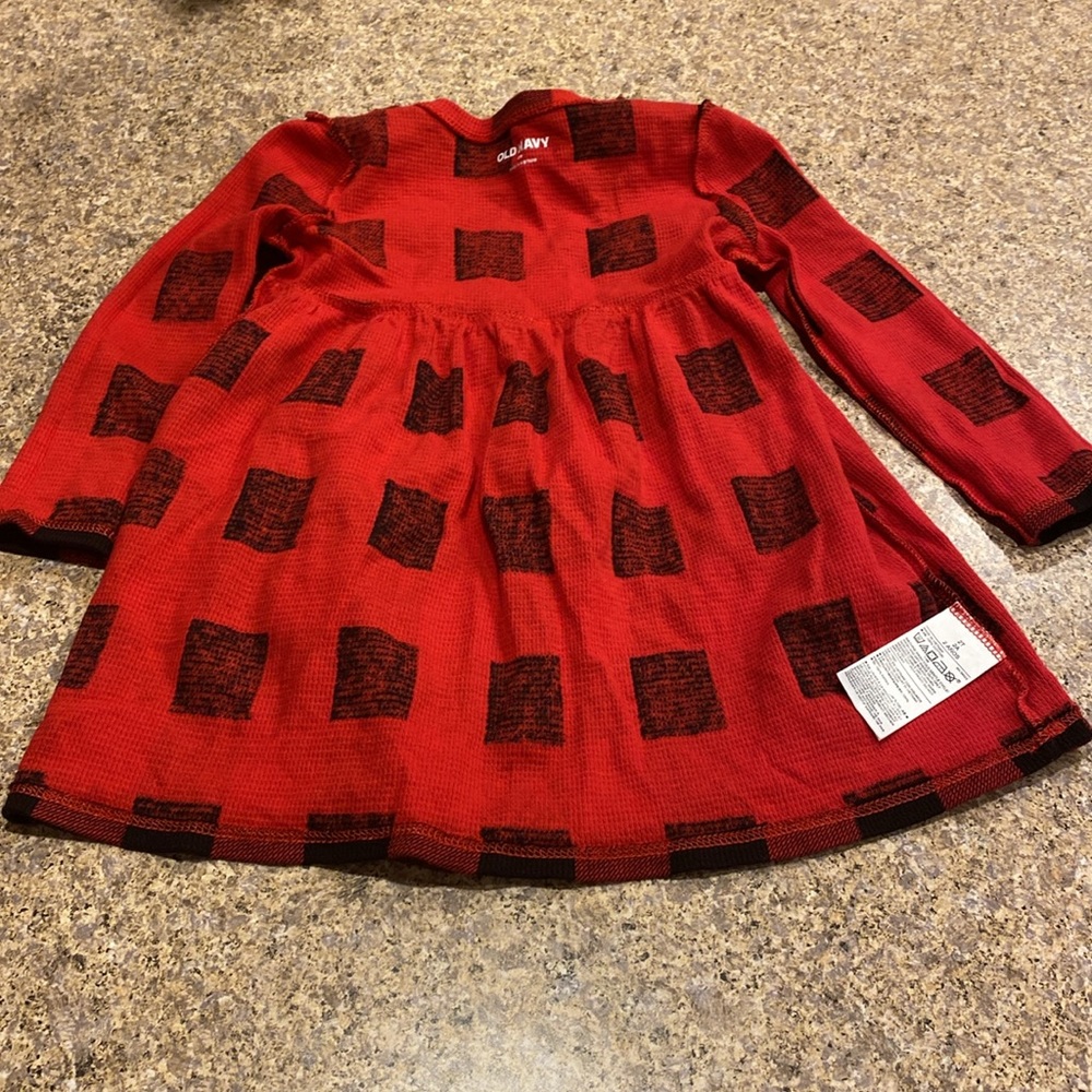 Old Navy Red & Black Checkered Plaid Christmas Holiday Dress 2T - Picture 11 of 14